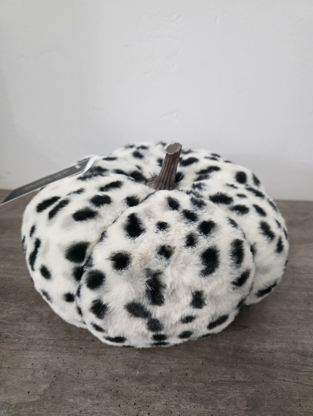 Rachel Zoe Faux Fur Pumpkin Leopard Print Fall Halloween Decor